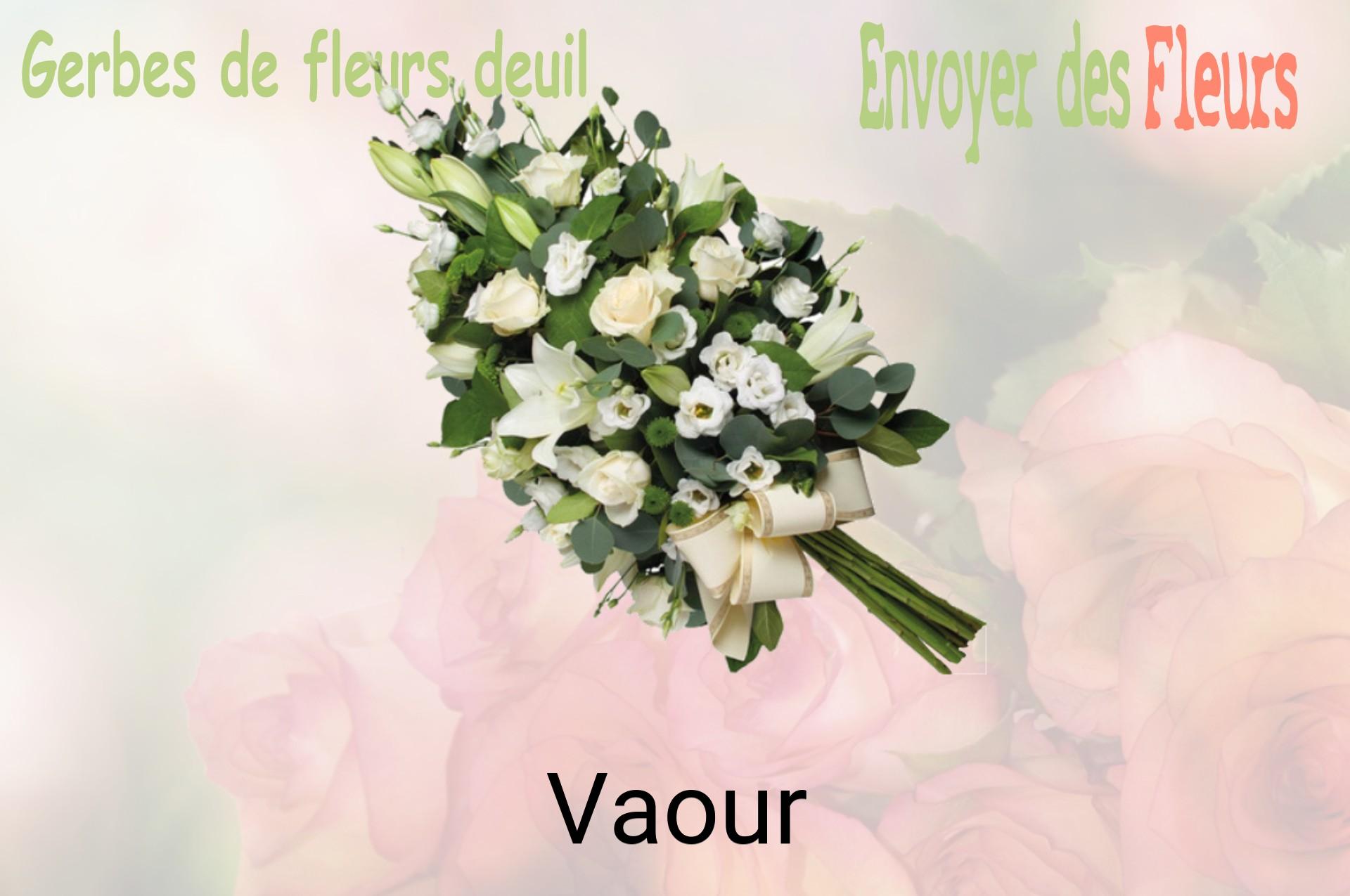 Gerbe de fleurs de deuil livrée à Vaour